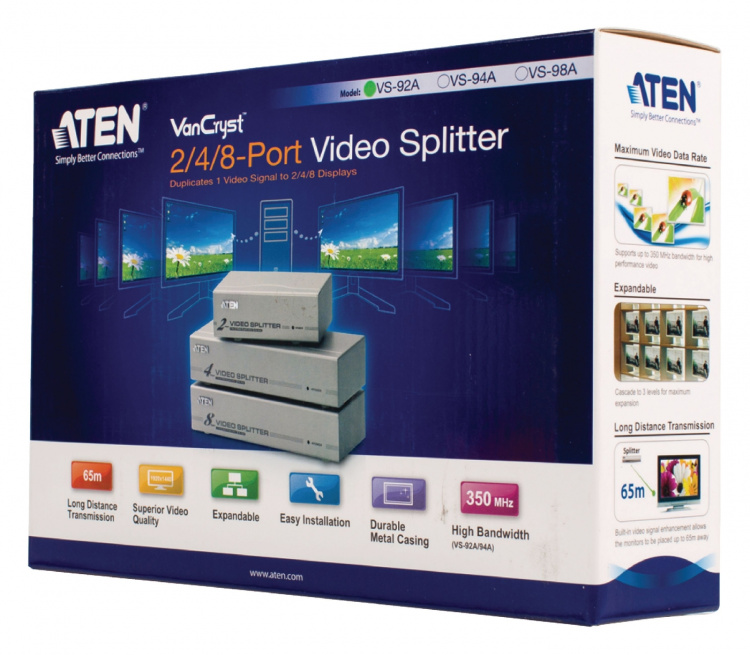 ATEN 2-port VGA-Delare Silver