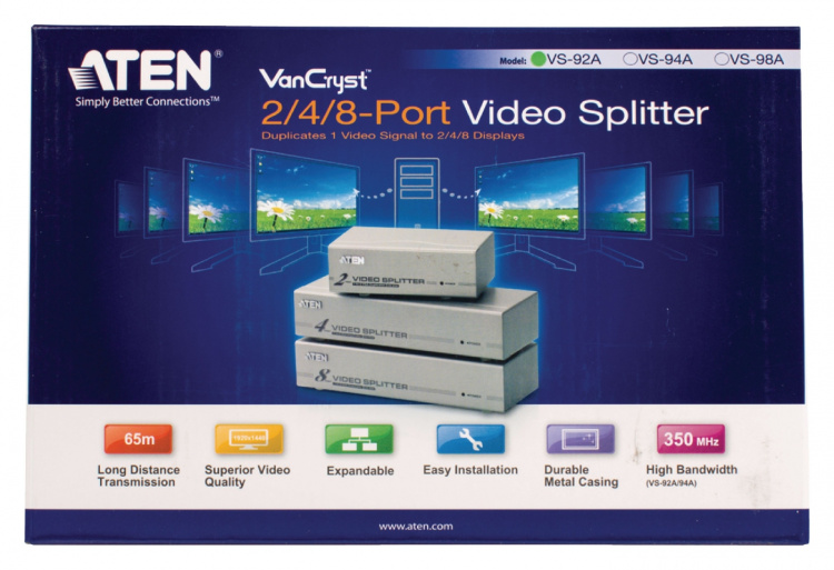 ATEN 2-port VGA-Delare Silver