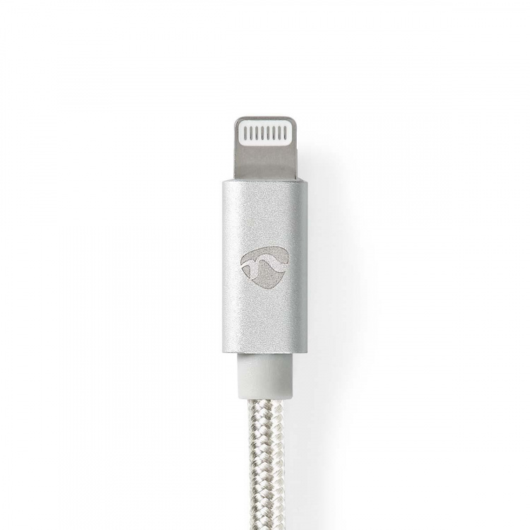 Nedis Lightning Kabel | USB 2.0 | Apple Lightning 8-Pinners | USB-A Han | 480 Mbps | Gull belagt | 2.00 m | Rund | Flettet / Nylon | Aluminium | Deksel Vindusboks