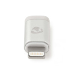 Nedis Lightning Adapter | Apple Lightning 8-Pinners | USB Micro-B Hun | Gull belagt | Rund | Aluminium | Deksel Vindusboks