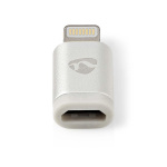 Nedis Lightning Adapter | Apple Lightning 8-Pinners | USB Micro-B Hun | Gull belagt | Rund | Aluminium | Deksel Vindusboks
