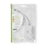 Nedis Mini Displayport-kabel | DisplayPort 1.2 | Mini DisplayPort Han | DisplayPort Hun / DVI-D 24+1-Pins Hun / HDMI ™ -inngang | 21.6 Gbps | Nikkel belagt | 0.20 m | Rund | PVC | Hvit | Plastpose