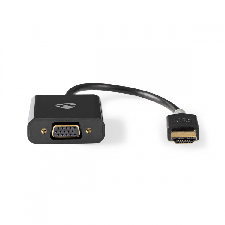 Nedis HDMI™ Adapter | HDMI ™ -kontakt | USB Micro-B Hun / VGA Hun 15p / 3.5 mm Hun | Gull belagt | Rett | PVC | Antrasitt | 1 stk. | Boks