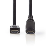 Nedis High Speed ​​HDMI ™ kabel med Ethernet | HDMI ™ -kontakt | HDMI ™ -kontakt | 4K@30Hz | 10.2 Gbps | 1.50 m | Rund | PVC | Sort | Konvolutt