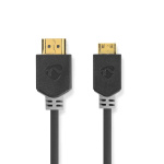 Nedis High Speed HDMI ™ kabel med Ethernet | HDMI ™ -kontakt | HDMI ™ minikontakt | 4K@60Hz | 18 Gbps | 2.00 m | Rund | PVC | Antrasitt | Vindus boks Nedis High Speed HDMI ™ kabel med Ethernet | HDMI ™ -kontakt | HDMI ™ minikontakt | 4K@60Hz | 18 Gbps | 2.00 m | Rund | PVC | Antrasitt | Vindus boks
