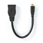 Nedis High Speed HDMI ™ kabel med Ethernet | HDMI ™ mikrokontakt | HDMI™ Output | 4K@30Hz | 10.2 Gbps | 0.20 m | Rund | PVC | Sort | Konvolutt Nedis High Speed HDMI ™ kabel med Ethernet | HDMI ™ mikrokontakt | HDMI™ Output | 4K@30Hz | 10.2 Gbps | 0.20 m | Rund | PVC | Sort | Konvolutt