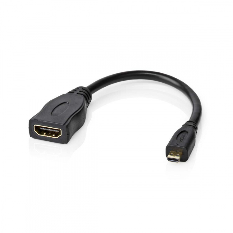 Nedis High Speed HDMI ™ kabel med Ethernet | HDMI ™ mikrokontakt | HDMI™ Output | 4K@30Hz | 10.2 Gbps | 0.20 m | Rund | PVC | Sort | Konvolutt Nedis High Speed HDMI ™ kabel med Ethernet | HDMI ™ mikrokontakt | HDMI™ Output | 4K@30Hz | 10.2 Gbps | 0.20 m | Rund | PVC | Sort | Konvolutt