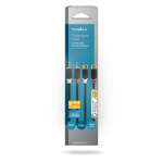 Nedis Stereo lydkabel | 2x RCA Han | 2x RCA Hun | Gull belagt | 2.00 m | Rund | Antrasitt | Boks