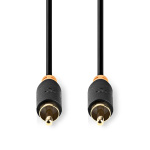 Nedis Digital Audio Cable | RCA Han | RCA Han | Gull belagt | 2.00 m | Rund | PVC | Antrasitt | Boks