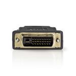 Nedis HDMI™ Adapter | HDMI™ Output | DVI-D 24+1-Pin Han | Gull belagt | Rett | PVC | Antrasitt | 1 stk. | Vindus boks