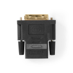 Nedis HDMI™ Adapter | HDMI™ Output | DVI-D 24+1-Pin Han | Gull belagt | Rett | PVC | Antrasitt | 1 stk. | Vindus boks