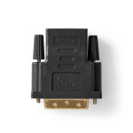 Nedis HDMI™ Adapter | HDMI™ Output | DVI-D 24+1-Pin Han | Gull belagt | Rett | PVC | Antrasitt | 1 stk. | Vindus boks