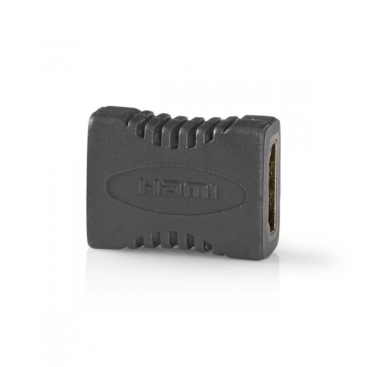 Nedis HDMI™ Adapter | HDMI™ Output | HDMI™ Output | Gull belagt | Rett | PVC | Antrasitt | 1 stk. | Boks Nedis HDMI™ Adapter | HDMI™ Output | HDMI™ Output | Gull belagt | Rett | PVC | Antrasitt | 1 stk. | Boks