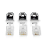 Nedis RJ45-kontakt | Hann | Solid STP CAT6 | Rett | Gull belagt | 10 stk. | PVC | Grå | Boks
