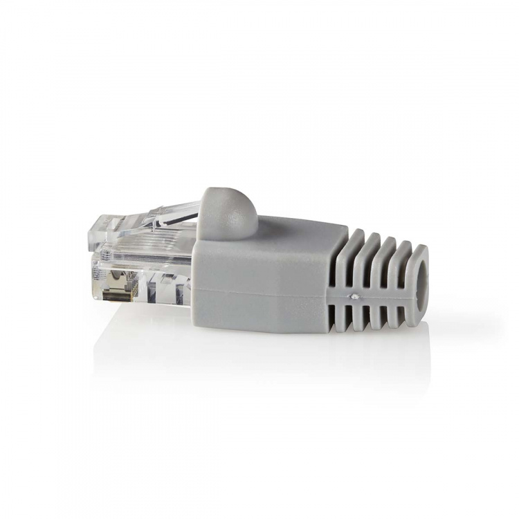 Nedis RJ45-kontakt | Hann | Solid STP CAT6 | Rett | Gull belagt | 10 stk. | PVC | Grå | Boks