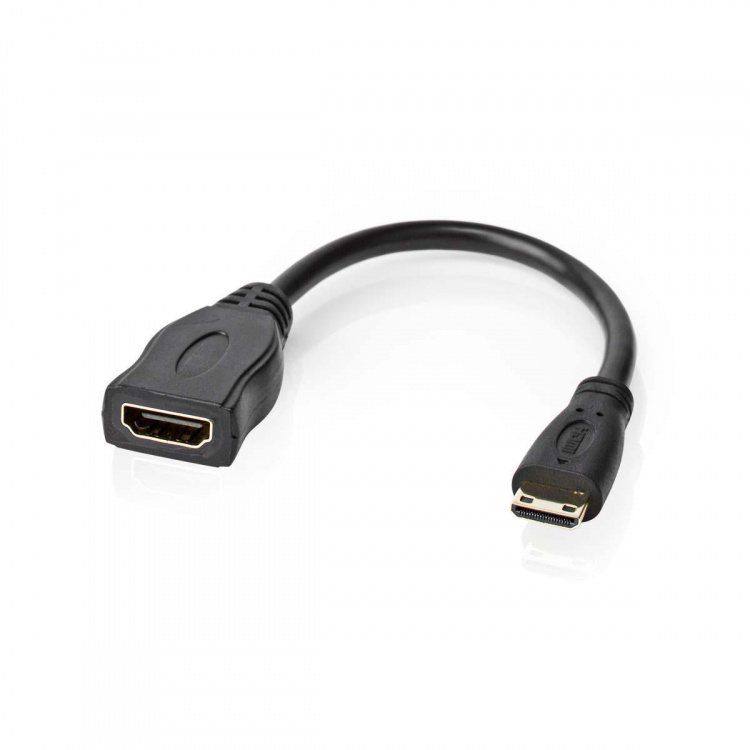 Nedis High Speed HDMI ™ kabel med Ethernet | HDMI ™ minikontakt | HDMI™ Output | 4K@30Hz | 10.2 Gbps | 0.20 m | Rund | PVC | Sort | Konvolutt Nedis High Speed HDMI ™ kabel med Ethernet | HDMI ™ minikontakt | HDMI™ Output | 4K@30Hz | 10.2 Gbps | 0.20 m | Rund | PVC | Sort | Konvolutt