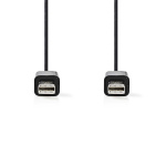 Nedis Mini Displayport-kabel | DisplayPort 1.2 | Mini DisplayPort Han | Mini DisplayPort Han | 21.6 Gbps | Nikkel belagt | 1.00 m | Rund | PVC | Sort | Plastpose
