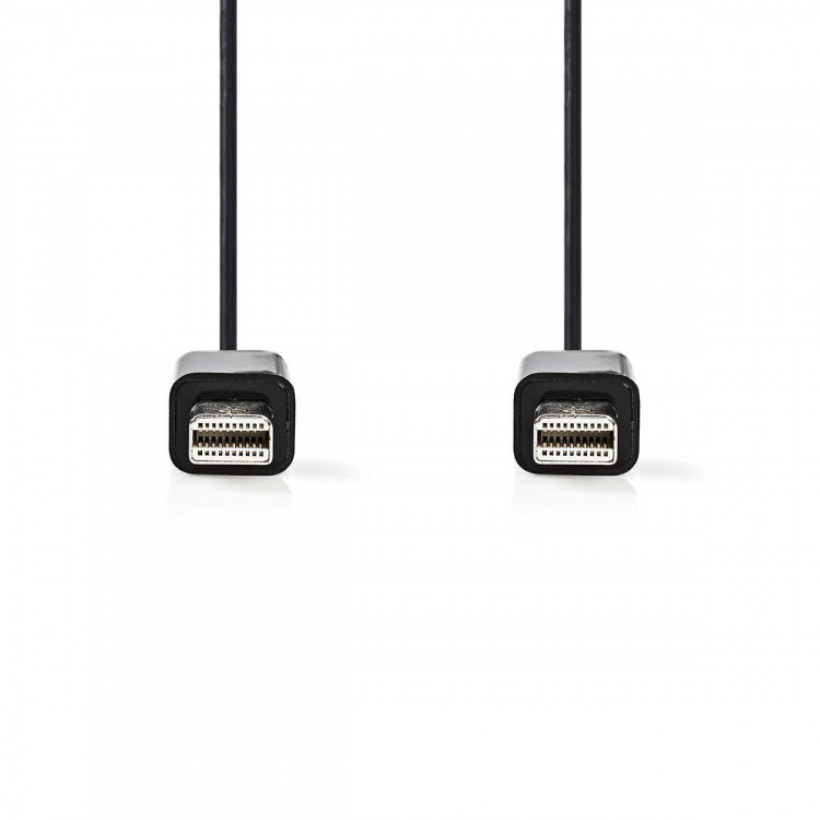 Nedis Mini Displayport-kabel | DisplayPort 1.2 | Mini DisplayPort Han | Mini DisplayPort Han | 21.6 Gbps | Nikkel belagt | 1.00 m | Rund | PVC | Sort | Plastpose