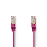 Nedis CAT5e nettverkskabel | SF/UTP | RJ45 Han | RJ45 Han | 3.00 m | Rund | PVC | Rosa | Plastpose