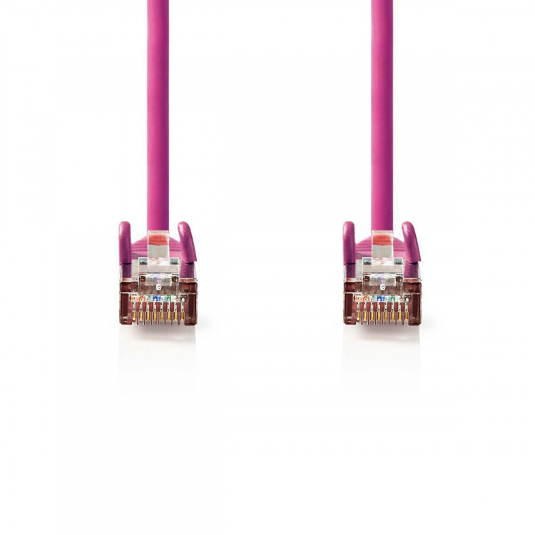 Nedis CAT5e nettverkskabel | SF/UTP | RJ45 Han | RJ45 Han | 3.00 m | Rund | PVC | Rosa | Plastpose
