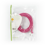 Nedis CAT5e nettverkskabel | SF/UTP | RJ45 Han | RJ45 Han | 3.00 m | Rund | PVC | Rosa | Plastpose