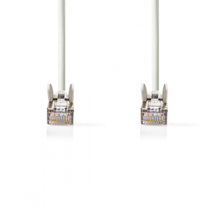 Nedis CAT5e nettverkskabel | SF/UTP | RJ45 Han | RJ45 Han | 1.00 m | Rund | PVC | Hvit | Konvolutt