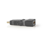 Nedis HDMI™ Adapter | HDMI ™ -kontakt | HDMI™ Output | Gull belagt | Vribar | ABS | Sort | 1 stk. | Konvolutt