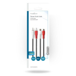 Nedis Stereo lydkabel | 2x RCA Han | 2x RCA Hun | Nikkel belagt | 5.00 m | Rund | Sort | Konvolutt