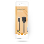 Nedis HDMI™ Cable | HDMI ™ -kontakt | DVI-D 24+1-Pin Han | 1080p | Nikkel belagt | 3.00 m | Rett | PVC | Sort | Boks