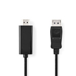 Nedis Displayport-kabel | DisplayPort Han | HDMI ™ -kontakt | 4K@30Hz | Nikkel belagt | 2.00 m | Rund | PVC | Sort | Boks