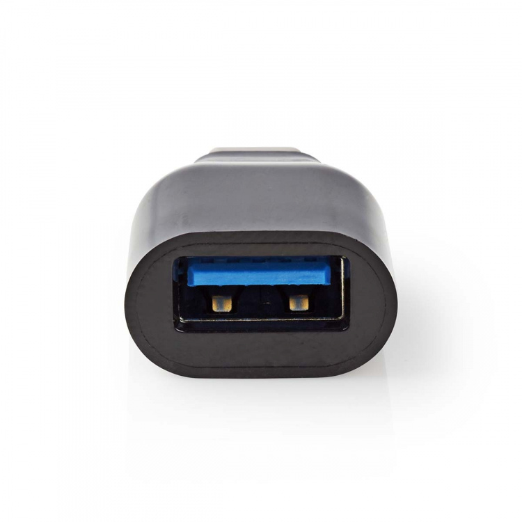 Nedis USB-C™ Adapter | USB 3.2 Gen 1 | USB-C™ Hann | USB-A Hun | 5 Gbps | Rund | Nikkel belagt | Sort | Boks