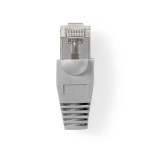 Nedis RJ45-kontakt | Hann | Solid FTP CAT5e | Rett | Nikkel belagt | 10 stk. | Polycarbonate | Gjennomsiktig / Grå | Boks