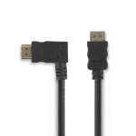 Nedis High Speed ​​HDMI ™ kabel med Ethernet | HDMI ™ -kontakt | HDMI ™ -kontakt | 4K@30Hz | 10.2 Gbps | 1.50 m | Rund | PVC | Sort | Blister