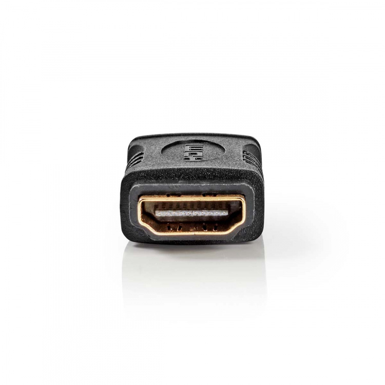 Nedis HDMI™ Adapter | HDMI™ Output | HDMI™ Output | Gull belagt | Rett | ABS | Sort | 1 stk. | Boks