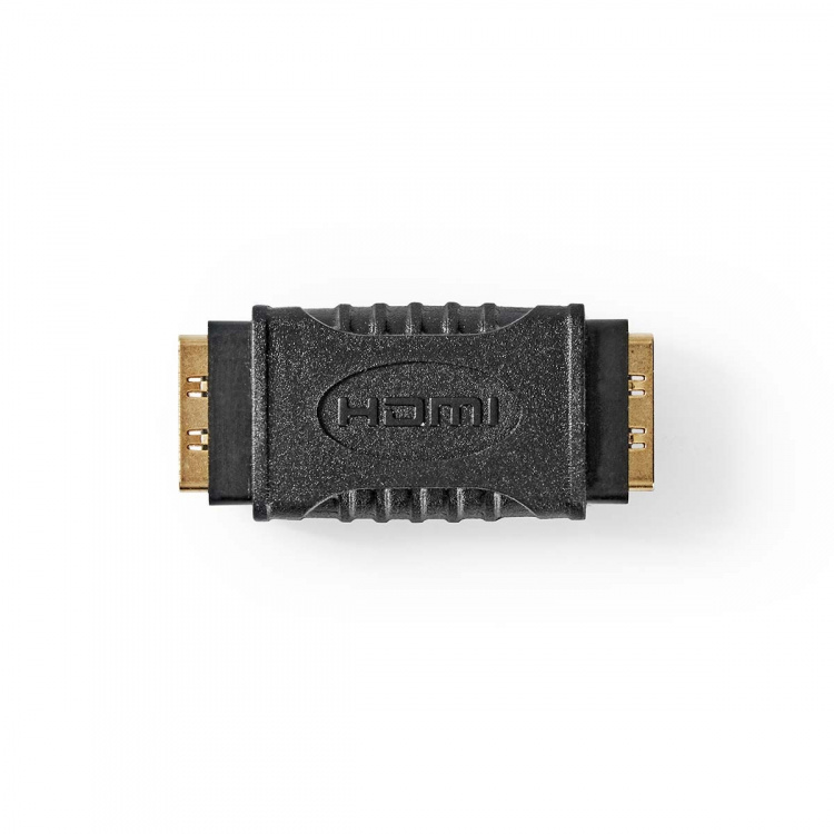 Nedis HDMI™ Adapter | HDMI™ Output | HDMI™ Output | Gull belagt | Rett | ABS | Sort | 1 stk. | Boks