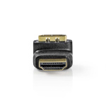 Nedis HDMI™ Adapter | HDMI ™ -kontakt | HDMI™ Output | Gull belagt | Vinklet 270° | ABS | Sort | 1 stk. | Boks