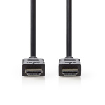 Nedis High Speed ​​HDMI ™ kabel med Ethernet | HDMI ™ -kontakt | HDMI ™ -kontakt | 4K@30Hz | 18 Gbps | 50.0 m | Rund | PVC | Sort | Stikkord