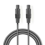 Nedis Speaker Cable | 48 x 0.20 mm | Kobber | 5.00 m | Rund | PVC | Mørk Grå | Pappetui