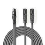 Nedis Balansert lydkabel | 2x XLR 3-Pin Han | XLR 3-Pin Hun | Nikkel belagt | 1.50 m | Rund | PVC | Mørk Grå | Pappetui Nedis Balansert lydkabel | 2x XLR 3-Pin Han | XLR 3-Pin Hun | Nikkel belagt | 1.50 m | Rund | PVC | Mørk Grå | Pappetui