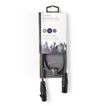 Nedis DMX Adapter Cable | XLR 3-Pin Han | XLR 3-Pin Hun | Nikkel belagt | 1.00 m | Rund | PVC | Mørk Grå | Pappetui