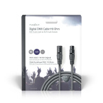 Nedis DMX Adapter Cable | XLR 3-Pin Han | XLR 3-Pin Hun | Nikkel belagt | 15.0 m | Rund | PVC | Mørk Grå | Gaveeske