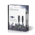 Nedis DMX Adapter Cable | XLR 3-Pin Han | XLR 3-Pin Hun | Nikkel belagt | 15.0 m | Rund | PVC | Mørk Grå | Gaveeske