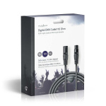 Nedis DMX Adapter Cable | XLR 3-Pin Han | XLR 3-Pin Hun | Nikkel belagt | 15.0 m | Rund | PVC | Mørk Grå | Gaveeske
