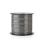 Nedis Speaker Cable | 2 x 2.50 mm² | Kobber | 100.0 m | Rund | PVC | Mørk Grå | Rull
