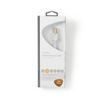 Nedis CAT6 Nettverkskabel | RJ45 Han | RJ45 Han | S/FTP | 0.25 m | Rund | LSZH / PVC | Hvit | Vindus boks