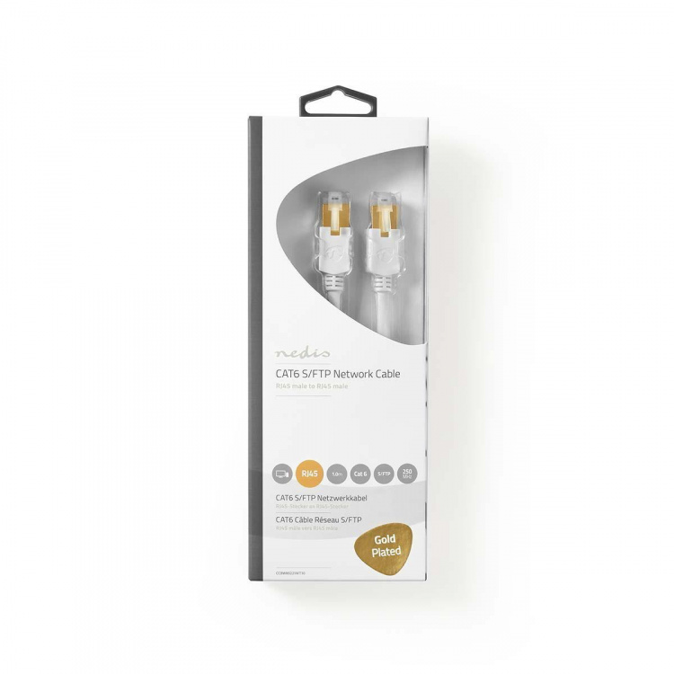 Nedis CAT6 Nettverkskabel | RJ45 Han | RJ45 Han | S/FTP | 1.00 m | Rund | LSZH | Hvit | Vindus boks