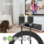 Nedis Ultra High Speed HDMI ™ Cable | HDMI ™ -kontakt | HDMI ™ -kontakt | 8K@60Hz | 48 Gbps | 2.00 m | Rund | 6.5 mm | Antrasitt | Boks Nedis Ultra High Speed HDMI ™ Cable | HDMI ™ -kontakt | HDMI ™ -kontakt | 8K@60Hz | 48 Gbps | 2.00 m | Rund | 6.5 mm | Antrasitt | Boks