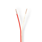 Nedis Speaker Cable | 2 x 0.75 mm² | Kobber | 100.0 m | Rund | PVC | Gjennomsiktig | Rull