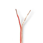 Nedis Speaker Cable | 2 x 1.50 mm² | Kobber | 100.0 m | Rund | PVC | Gjennomsiktig | Rull Nedis Speaker Cable | 2 x 1.50 mm² | Kobber | 100.0 m | Rund | PVC | Gjennomsiktig | Rull