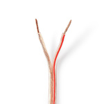 Nedis Speaker Cable | 2 x 2.50 mm² | Kobber | 100.0 m | Rund | PVC | Gjennomsiktig | Rull